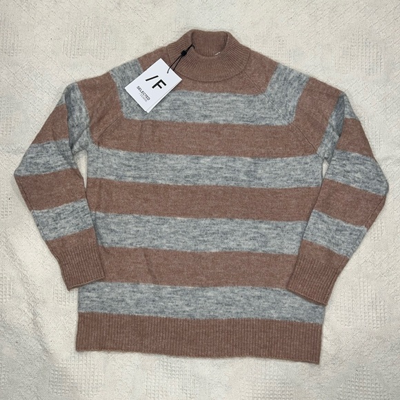 Warm winter knit sweater! Alpaca wool blend! - Picture 1 of 9